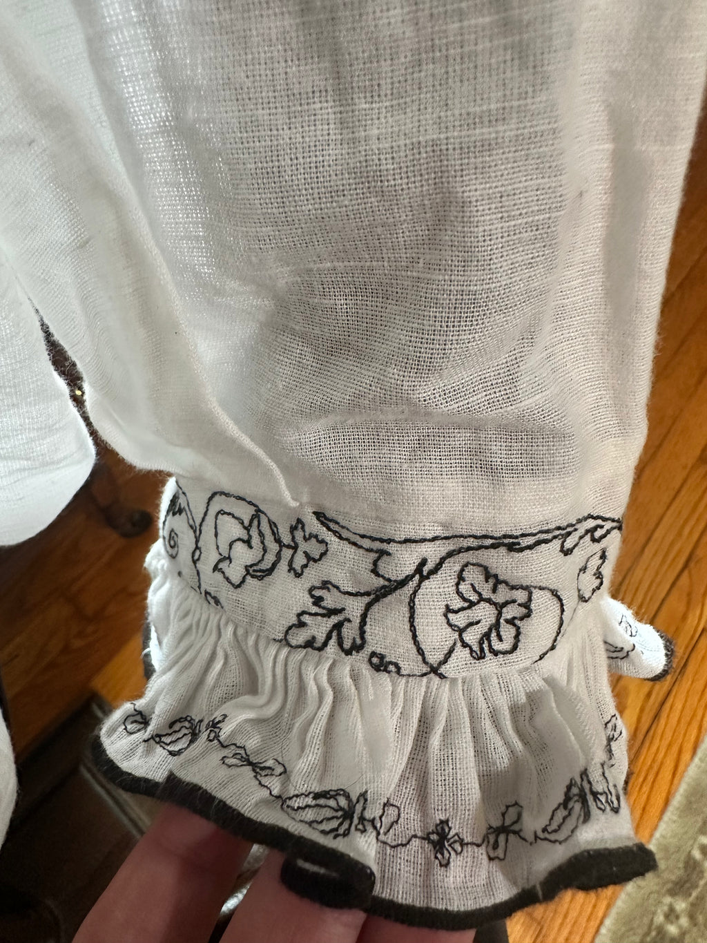 Blackwork Linen Unisex Chemise/Smock